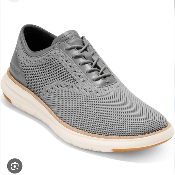 NEW Cole Haan Men\'s Gray Grand Remix Knit Oxford Shoes Size 11